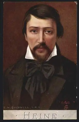Künstler-AK sign. C. W. Quinnell: Dichter Heinrich Heine