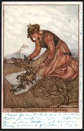 AK Deutscher Schulverein Nr. 1257: Märchen vom Riesenspielzeug