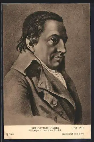 AK Joh. Gottlieb Fichte, Darstellung des deutschen Patrioten und Philosophen