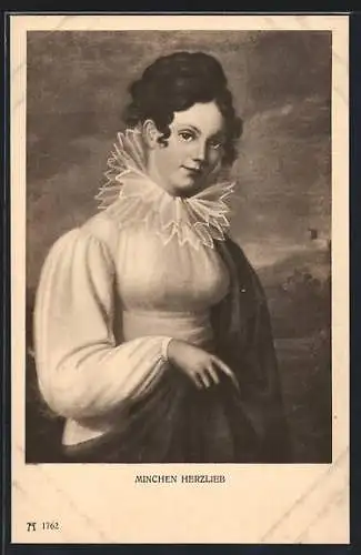 AK Portrait Minchen Herzlieb