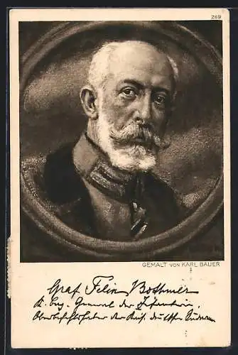 Künstler-AK sign. Karl Bauer: Graf Felix Bothmer im Portrait