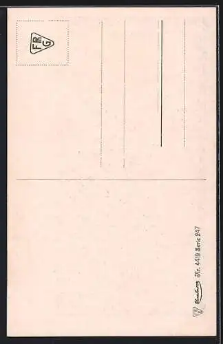 Künstler-AK A. Spiess: Parzival, Abschiedskuss