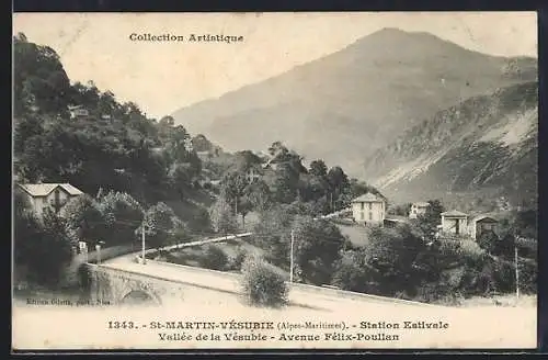 AK Saint-Martin-Vésubie, Station Estivale Vallée de la Vésubie, Avenue Félix-Poullan