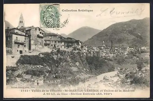 AK Saint-Martin-Vésubie, Vallée de la Vésubie et Vallon de la Madone, station estivale à 960 m d`altitude