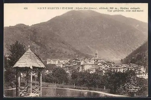 AK Saint-Martin-Vésubie, Vue générale, côté sud-ouest