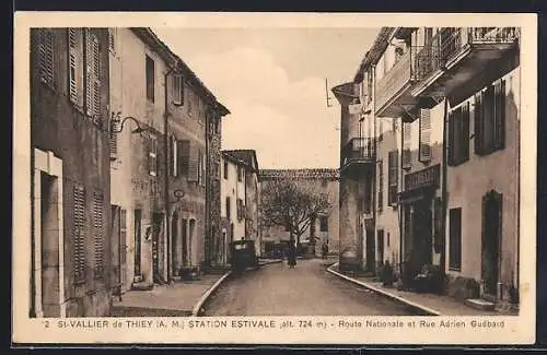 AK St-Vallier-de-Thiey, Route Nationale et Rue Adrien Guébard