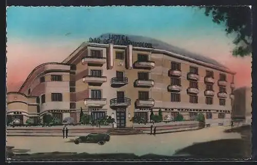 AK Tende, Hôtel Impérial avec facade élégante et voiture ancienne devant l`entrée