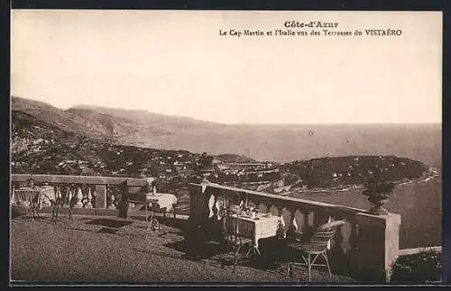 AK Cap-Martin /Côte-d`Azur, Le Cap et l`Italie vus des Terrasses du Vistaéro