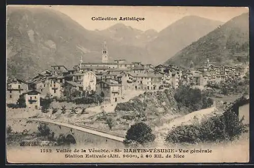 AK Saint-Martin-Vésubie, Vue générale de la station estivale à 960m d`altitude, à 60 km de Nice