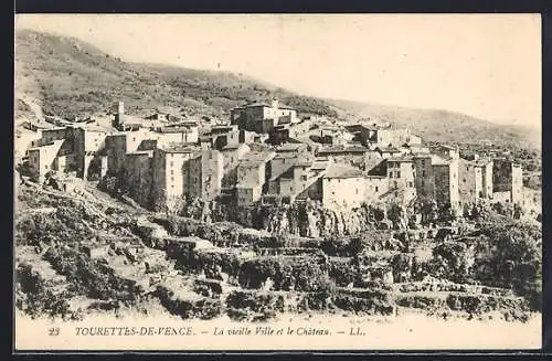 AK Tourrettes-de-Vence, La vieille Ville et le Château