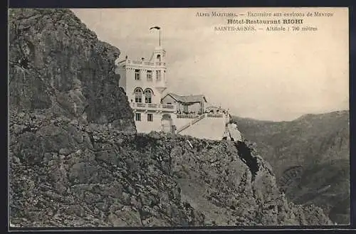 AK Sainte-Agnès, Hôtel-Restaurant Righi perché sur les rochers