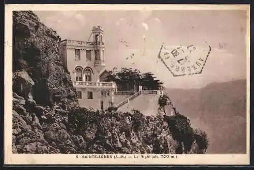 AK Sainte-Agnès, Le Righi à 700 m d`altitude avec vue sur la montagne