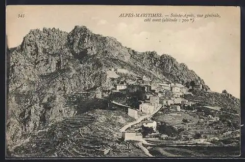 AK Sainte-Agnès, vue générale côté ouest (altitude : 700 m)