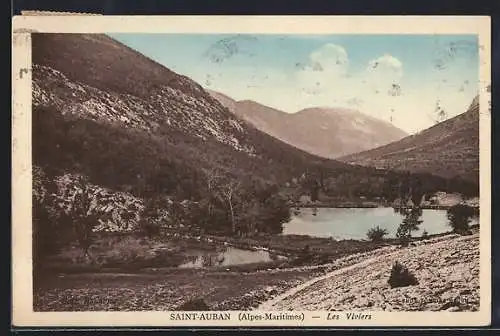 AK Saint-Auban, Les Viviers et vue des montagnes environnantes
