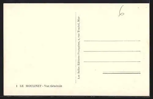 AK Moulinet, Vue générale du village entouré de montagnes majestueuses