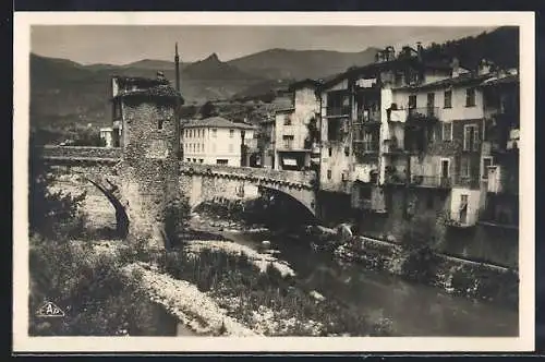 AK Sospel, Le Pont Vieux et la Bévéra