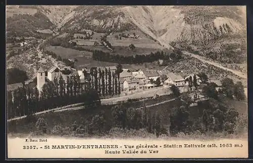 AK Saint-Martin-d`Entraunes, Vue générale de la station estivale dans la haute vallée du Var