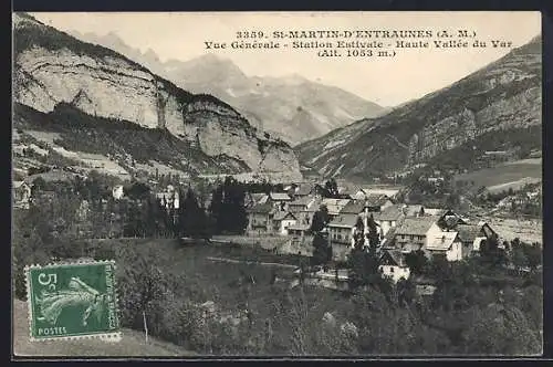 AK St-Martin-d`Entraunes, Vue générale, Station estivale, Haute Vallée du Var (Alt. 1053 m)