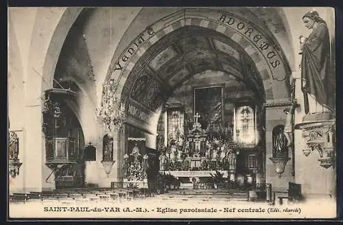 AK Saint-Paul-du-Var, Église paroissiale, Nef centrale
