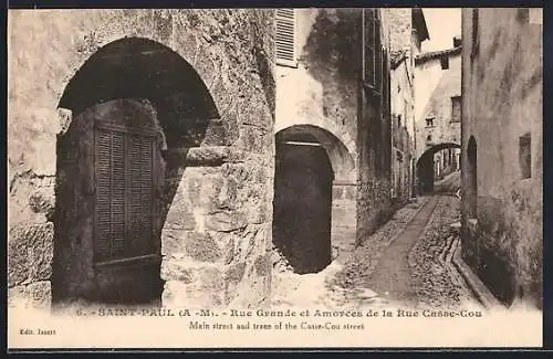 AK Saint-Paul, Rue Grande et Amorces de la Rue Casse-Cou