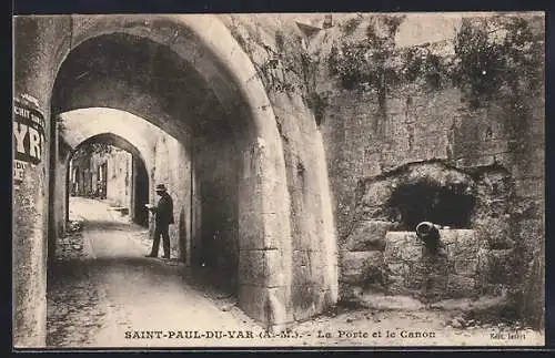 AK Saint-Paul-du-Var, La Porte et le Canon