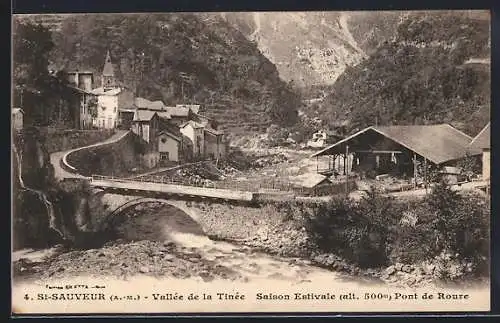 AK Saint-Sauveur, Vallée de la Tinée, Saison Estivale, Pont de Roure