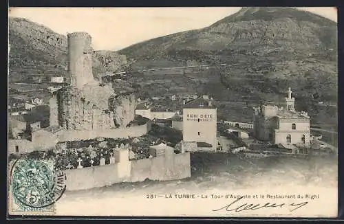 AK La Turbie, La Tour d`Auguste et le Restaurant du Righi