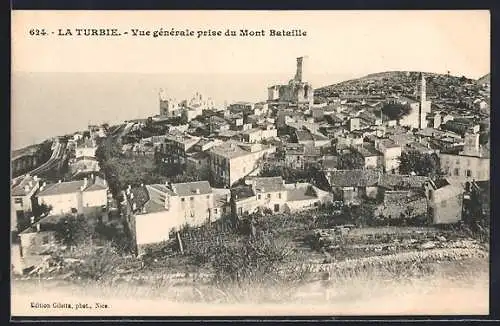 AK La Turbie, Vue générale prise du Mont Bataille