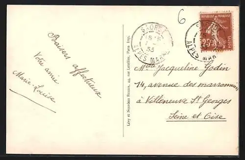 AK Saorge, Vue générale du village dans les montagnes