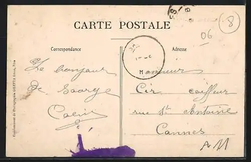 AK Saorge, Vue prise de la Place Inférieure, Vallée de la Roya