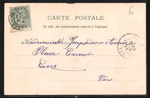 AK Saint-Jeannet, Ligne du Sud avec vue sur les montagnes et une charrette sur le chemin