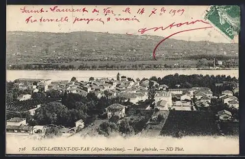 AK Saint-Laurent-du-Var, Vue générale du village et des environs