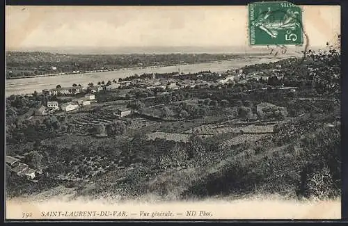 AK Saint-Laurent-du-Var, Vue générale du paysage et de la rivière
