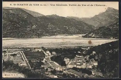 AK Saint-Martin-du-Var, Vue générale de la vallée du Var et de l`Estéron