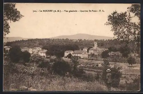AK Le Rouret, Vue générale, Quartier St-Pons