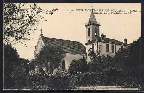 AK Roquefort, Chapelle de la Fondation au Petit Montmartre