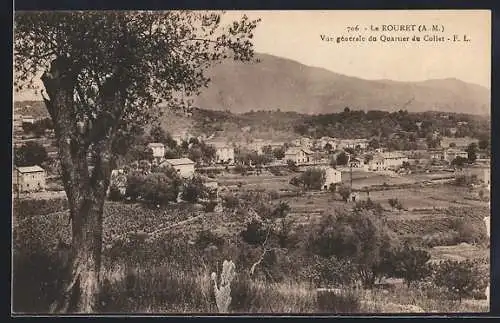 AK Le Rouret, Vue générale du Quartier du Collet