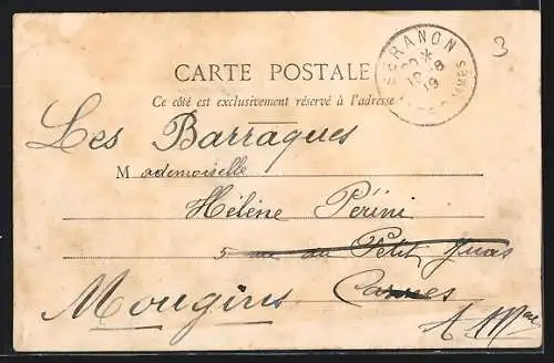 AK Roquesteron-Puget, Vue générale du village en perspective aérienne