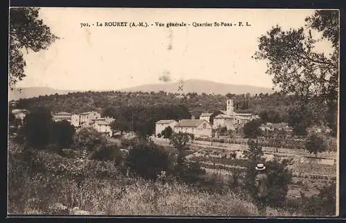 AK Le Rouret, Vue générale, Quartier St-Pons
