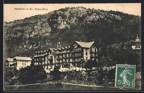 AK Thorenc, Palace Hôtel avec vue sur la montagne environnante
