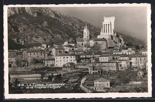AK La Turbie, Vue générale et le Trophée d`Auguste