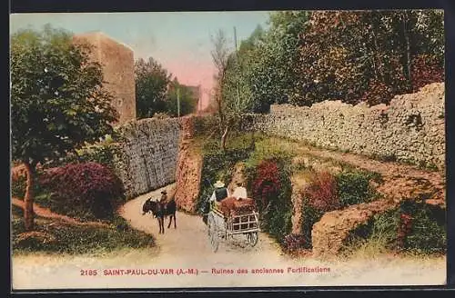 AK Saint-Paul-du-Var, Ruines des anciennes fortifications
