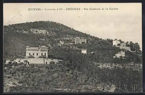 AK Théoule, Vue générale de la Galère sur la Corniche d`Or
