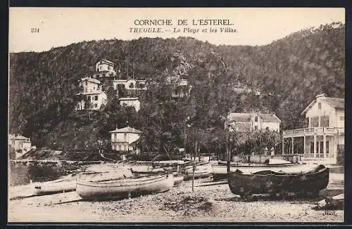 AK Théoule, La Plage et les Villas