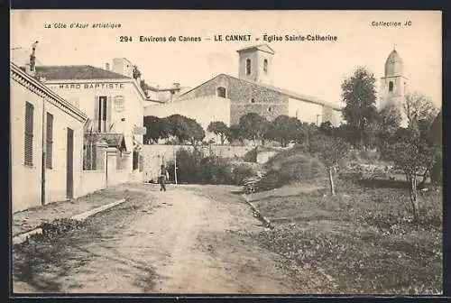 AK Le Cannet, Église Sainte-Catherine