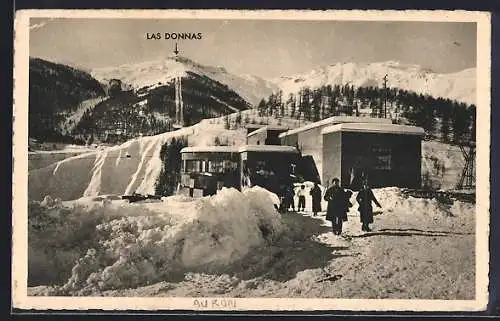 AK Auron, La Gare téléphérique avec vue sur Las Donnas en hiver