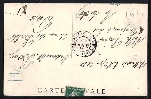 AK Vallauris, Hôtel de Ville et place devant l`édifice