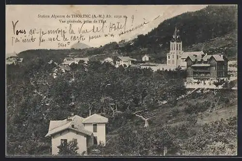 AK Thorenc, Vue générale prise de l`Hôtel mit Kirche und umliegenden Häusern