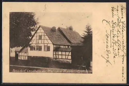 AK Tonndorf / Thüringen, Landheim der Weimarer Wandervögel