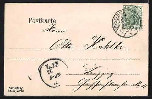AK Vieselbach, Restaurant zum Burgkeller, Sparkasse, Post